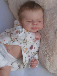 18-inch silicone reborn baby doll with breathing simulator, featuring ultra-realistic newborn details for a lifelike appearance.